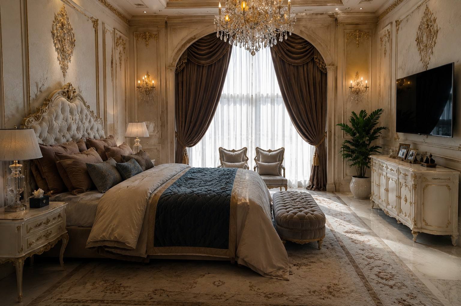 Guest bedroom suite, Half Moon Bay Villa, Saudi Arabia
