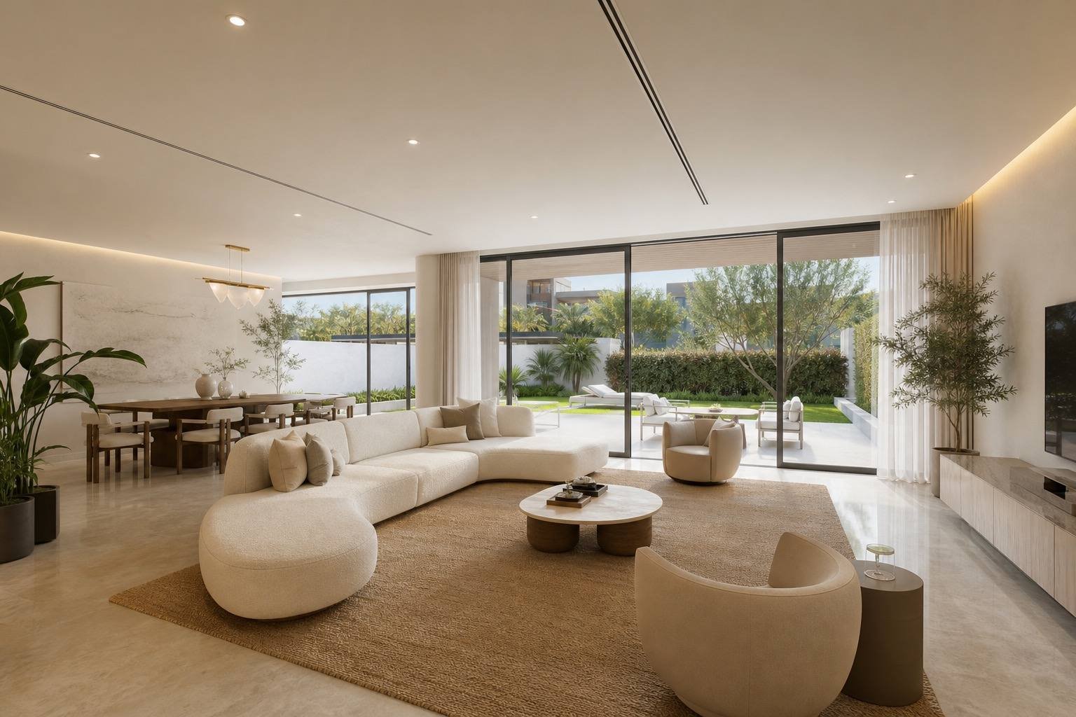 Dining room, Dubai Hills Estate Villa, Dubai Hills Estate, Dubai — interior design by Blaine Robert Design