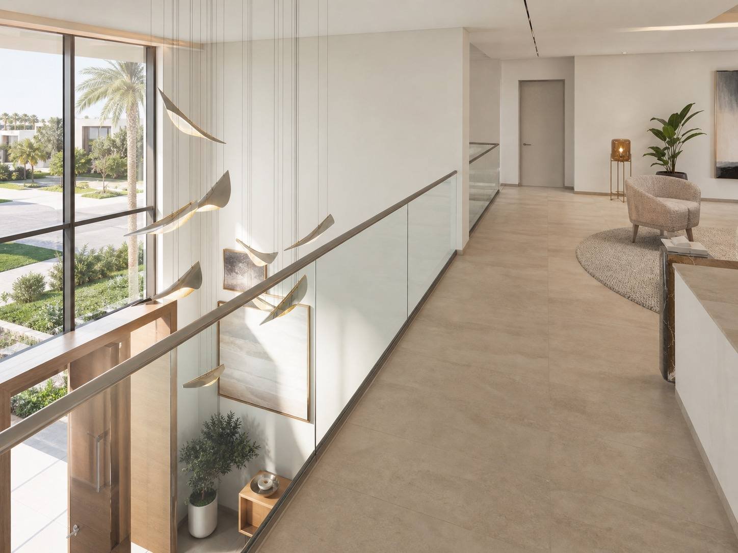 Pool deck, Dubai Hills Estate Villa, Dubai Hills Estate, Dubai — interior design by Blaine Robert Design