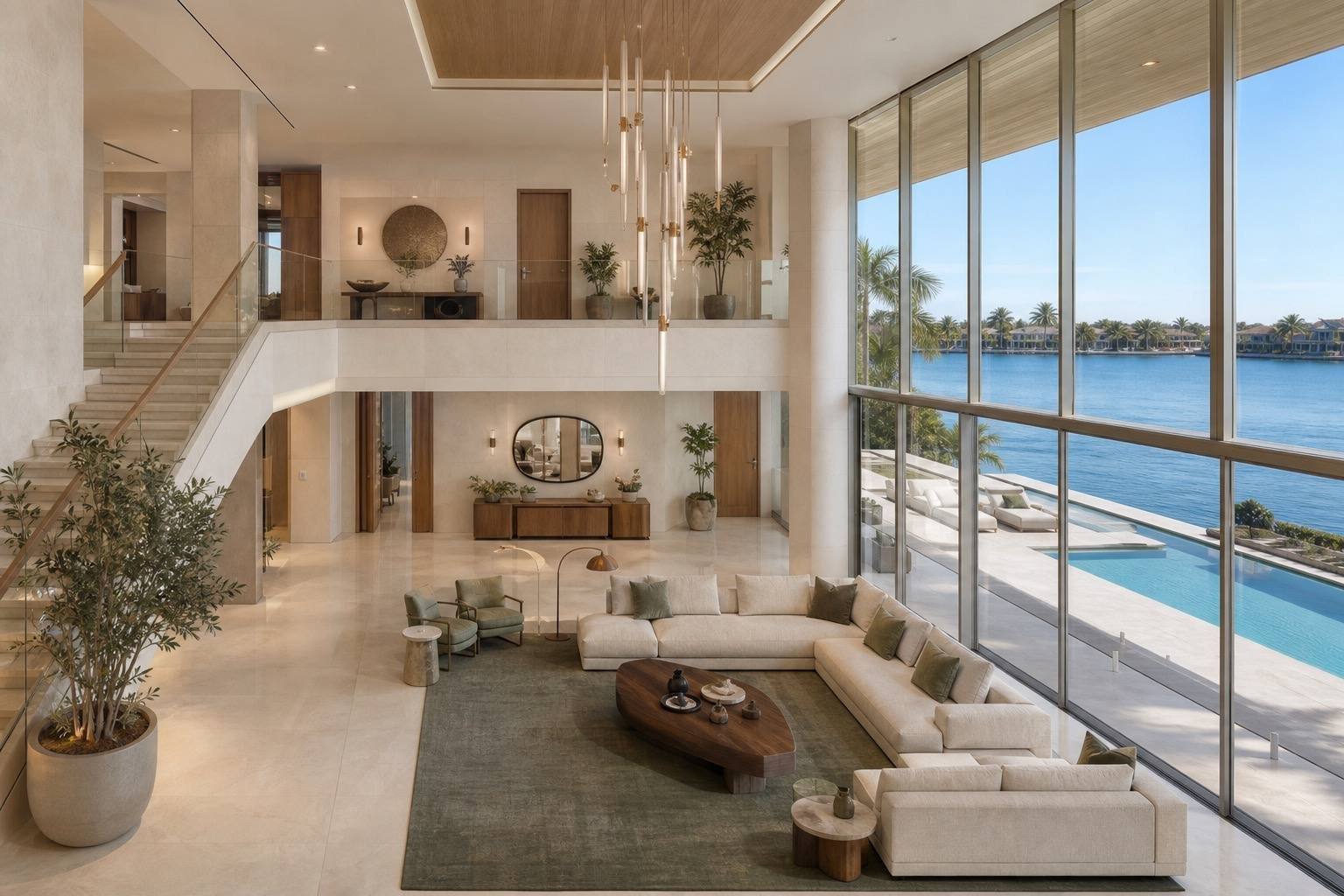 Dining room, Palm Jumeirah Beachfront Villa, Palm Jumeirah, Dubai — interior design by Blaine Robert Design