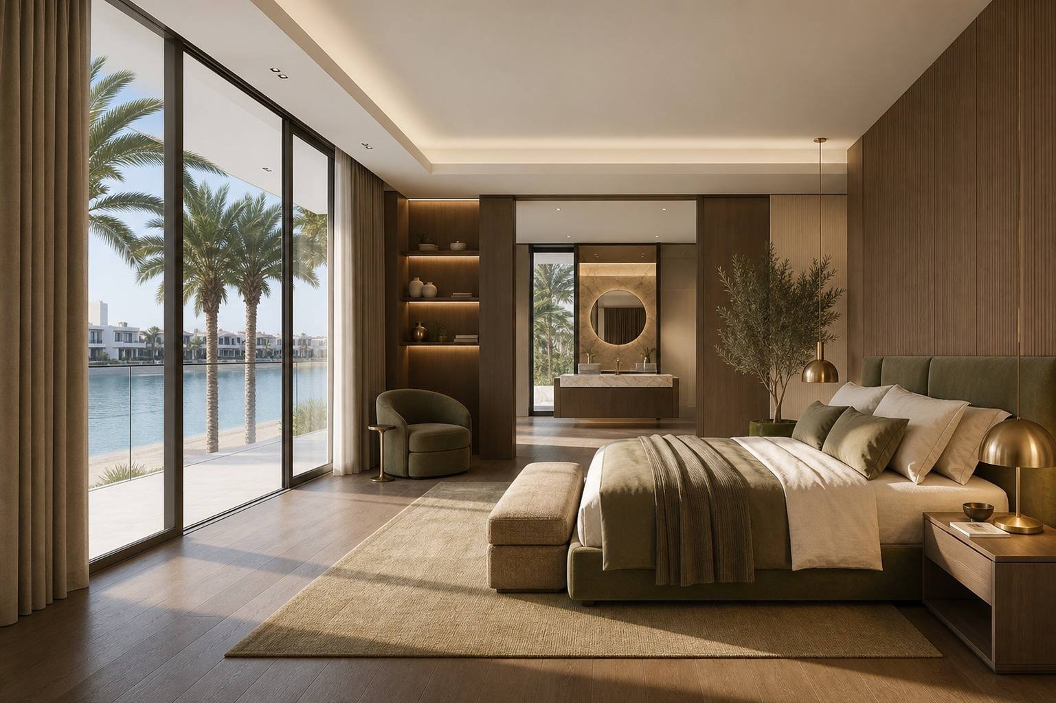 Study, Palm Jumeirah Beachfront Villa, Palm Jumeirah, Dubai — interior design by Blaine Robert Design